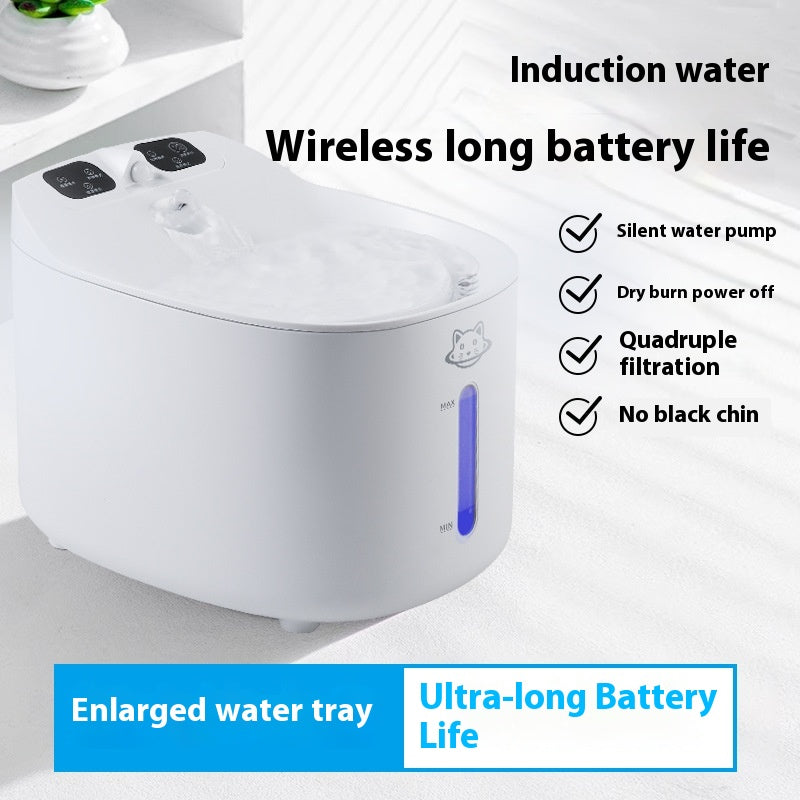 Distributeur d'eau amovible pour animaux de compagnie de grande capacité