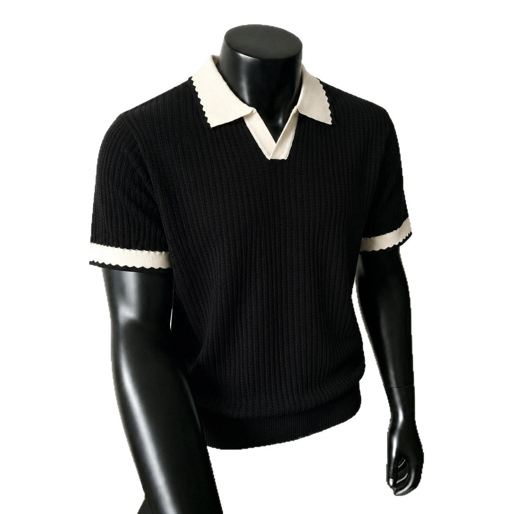 Élégant costume homme d'abricot avec un lapel et manches courtes