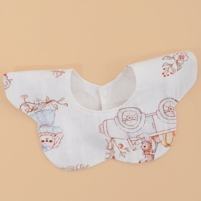 Pétale Bamboo coton imperméable pour enfants Bib imperméable pour bébé