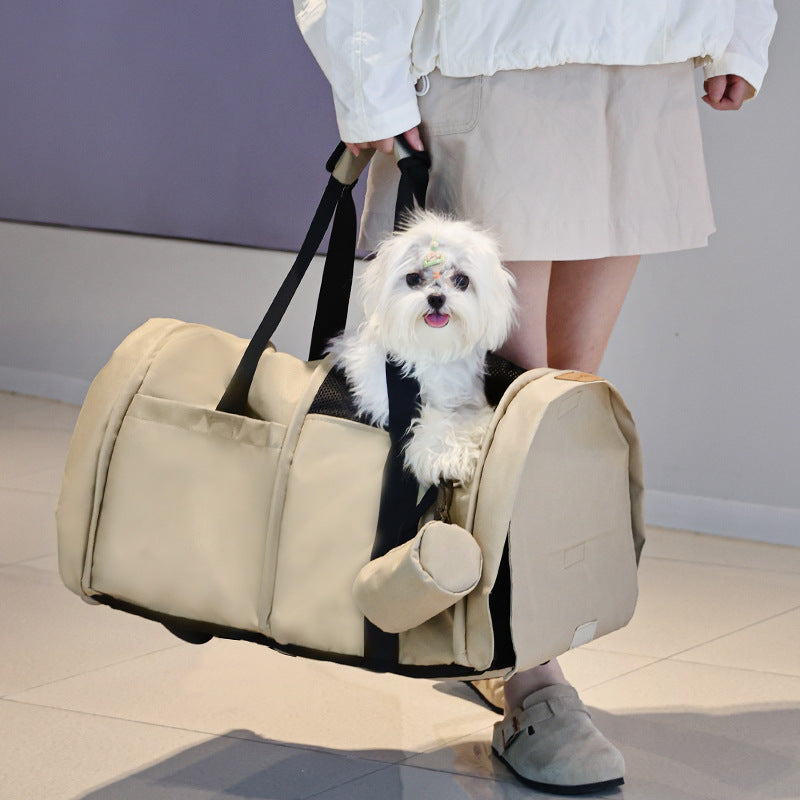 Transporteur d'animaux de compagnie pliable et amovible multifonctionnel pour les sorties