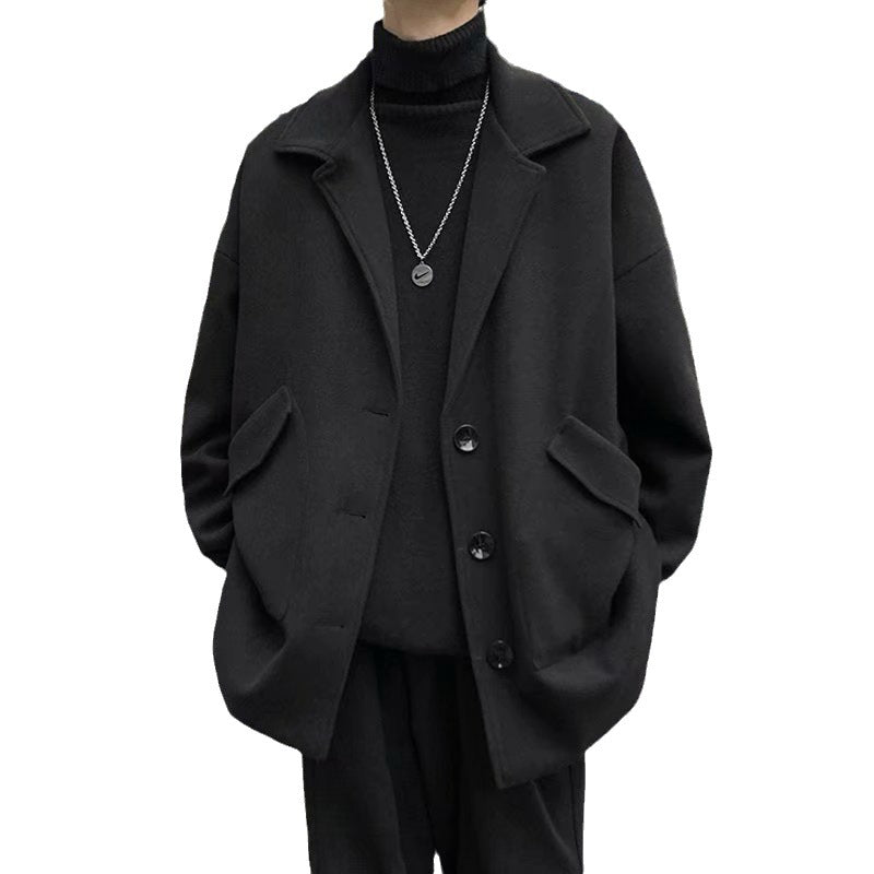 Manteau de trench tout-match pour hommes Casual Springfall Relaxed-fit