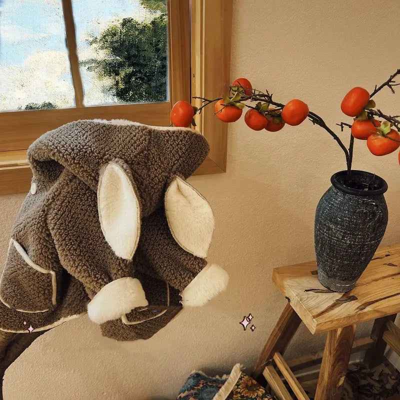Lambswool Vest à capuche Veste fashionable Veste Vêtements de dessus