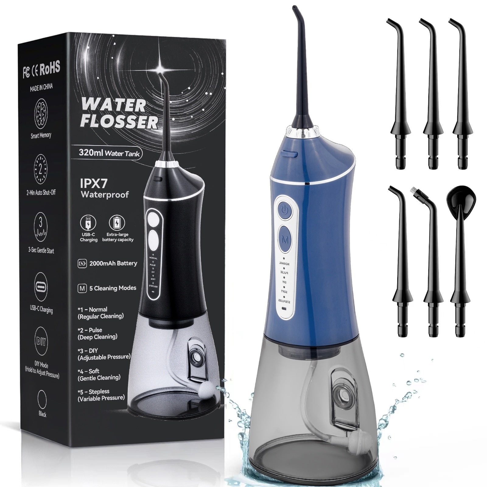 Robinet d'eau portatif pour nettoyage en profondeur et soins buccaux