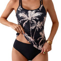 Maillot de bain deux-pièces flatteur imprimé pour femmes