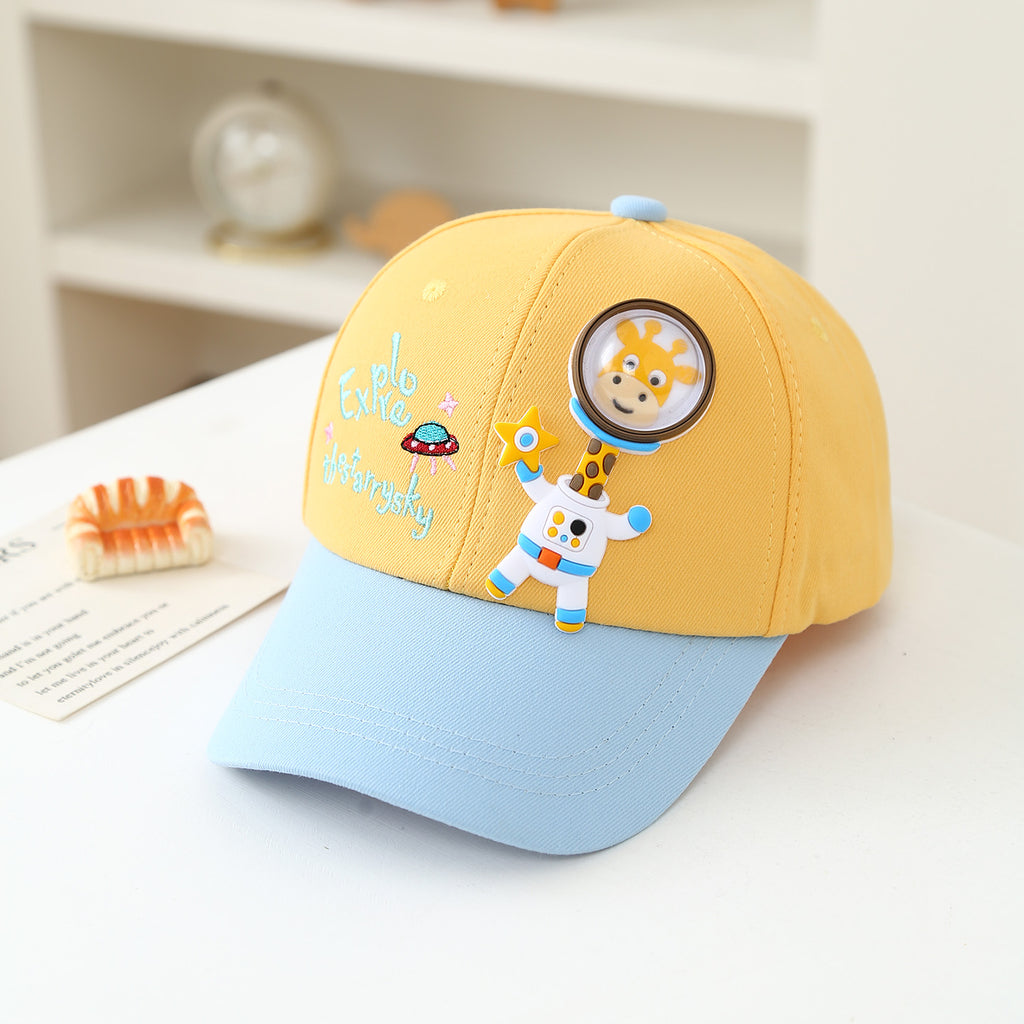 Printemps et été L'espace pour enfants Giraffe multicolore mignon et fashionable Casquette de baseball F