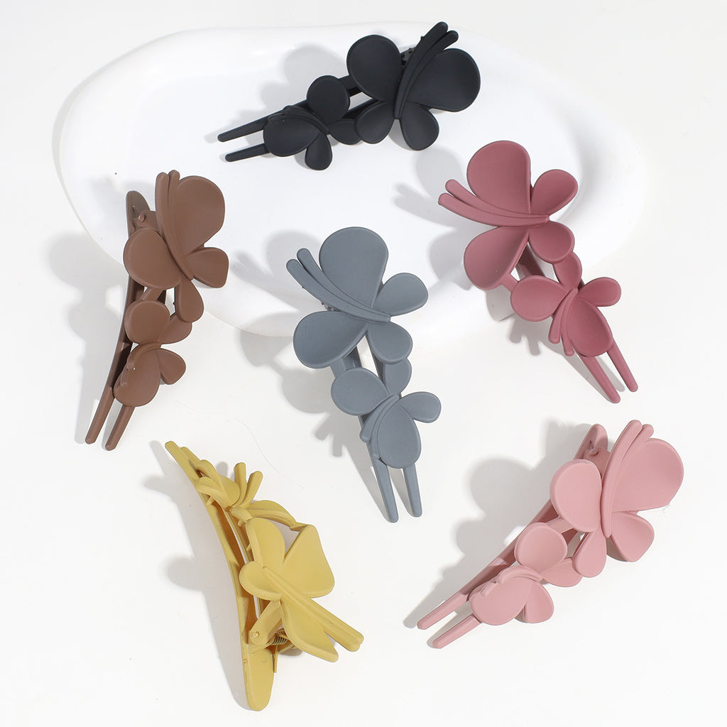 Sentez le papillon Clip Matte Texture après Barrettes