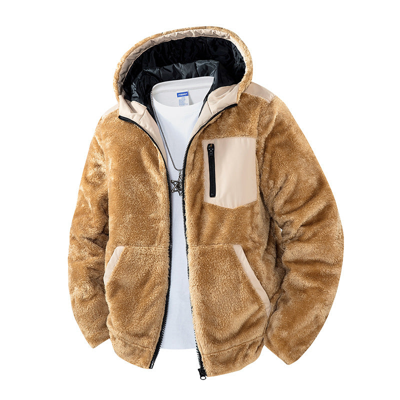 Manteau à capuche à capuche en coton épais et chaud