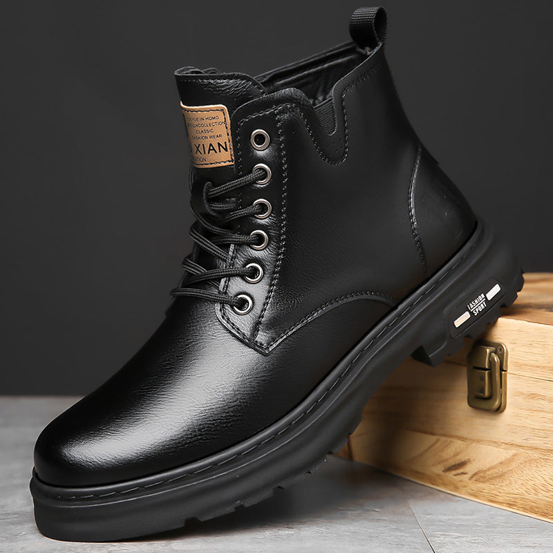Bottes d'automne de style britannique avec des semelles épaisses