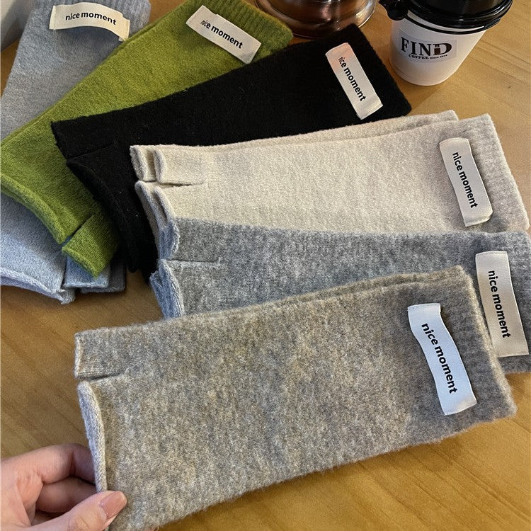Mittons sans doigts tricotés en cachemire d'hiver chaud