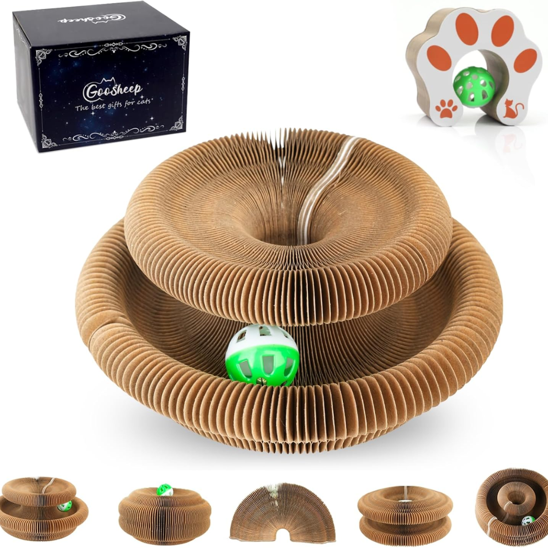 1 Pack Kitty Kurlz Cat Scratcher Toy Interactive For Indoor Cats