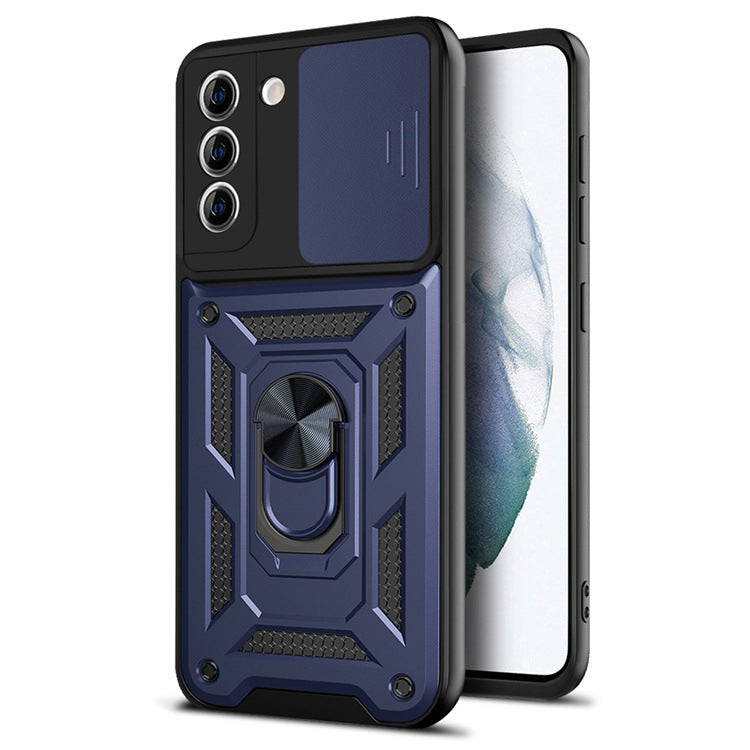 Push Window Protection Cover Bague Magnetic Armour Bracket Mobile Phone Case