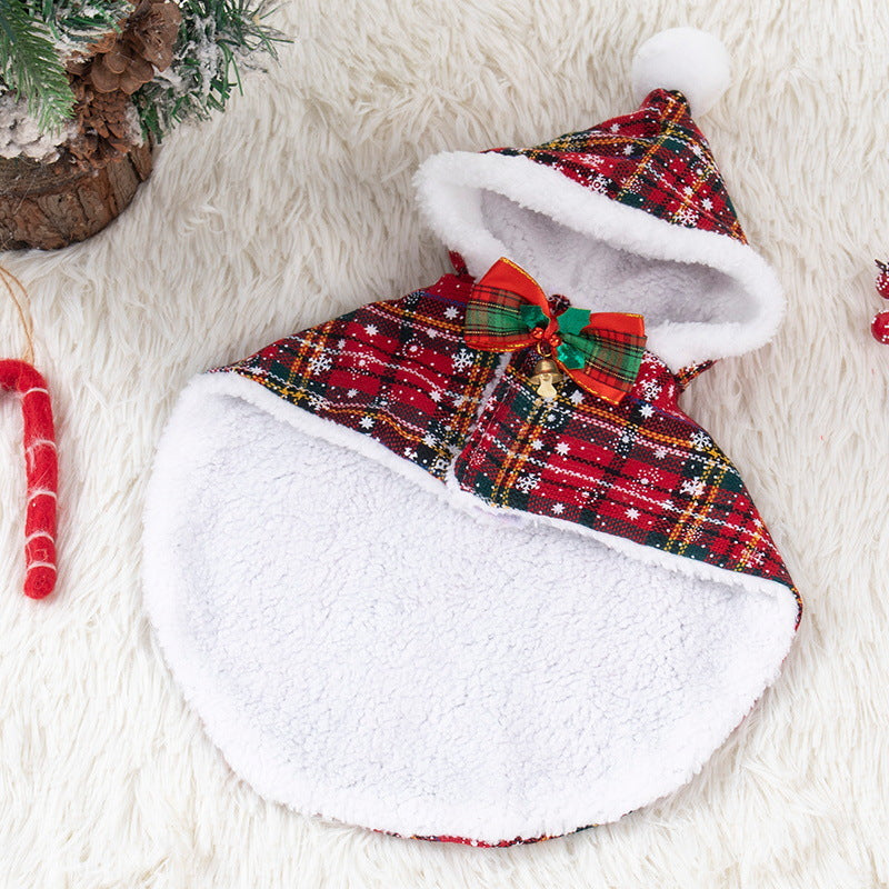Chat de Noël Cape Hat Plush Châle