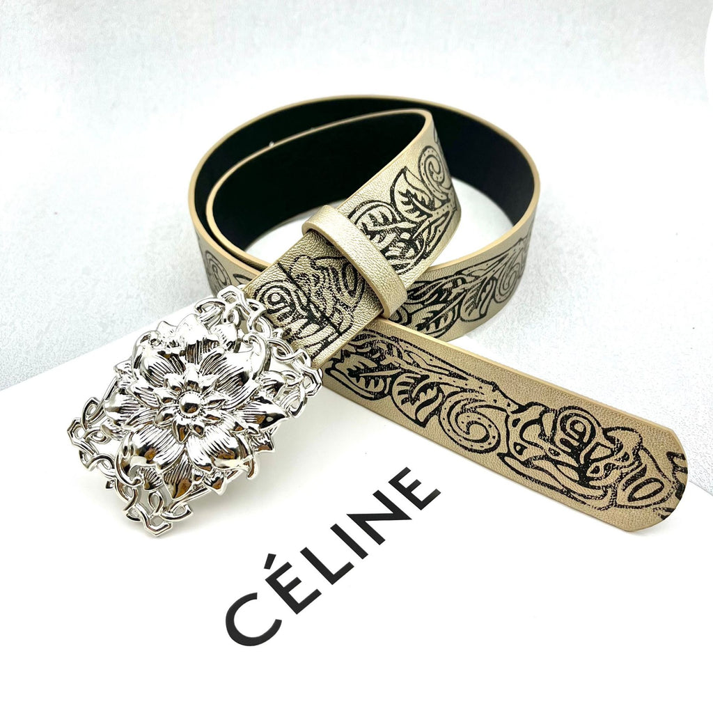 Ceinture féminine embossée vintage personnalisée style punk