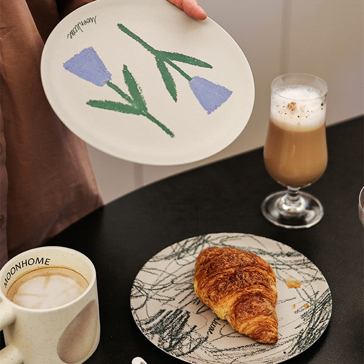 Artist Bamboo Fibre Diner Plate Picnic Camping