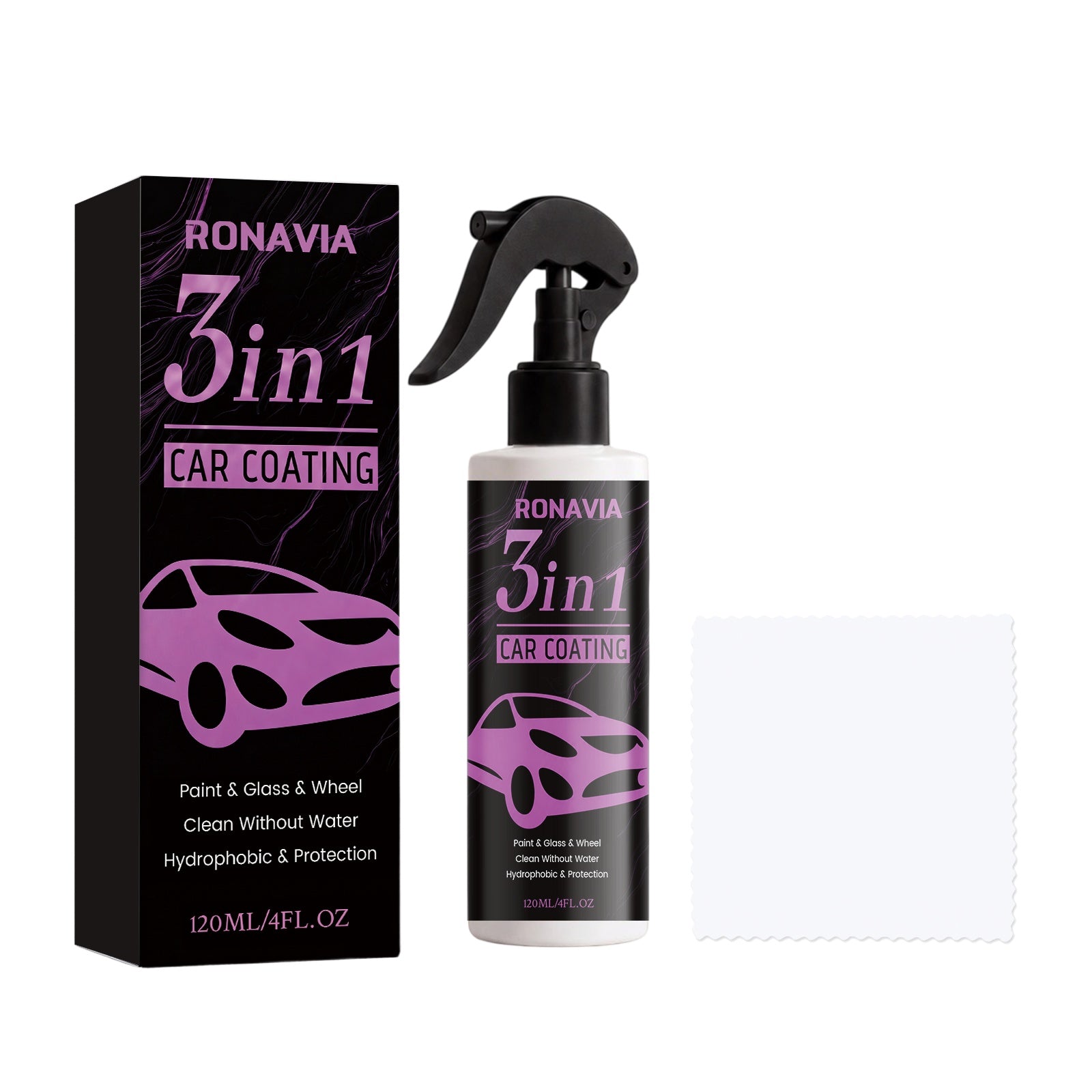 Spray de revêtement de protection automobile trois en un