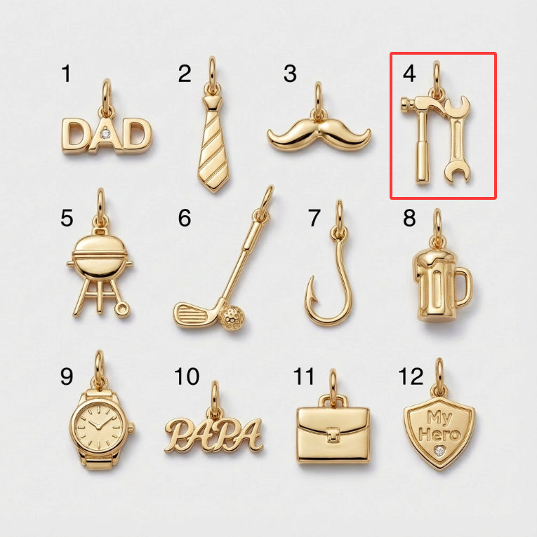 Pendentif jour Pères en acier inoxydable Bricolage Accessoires