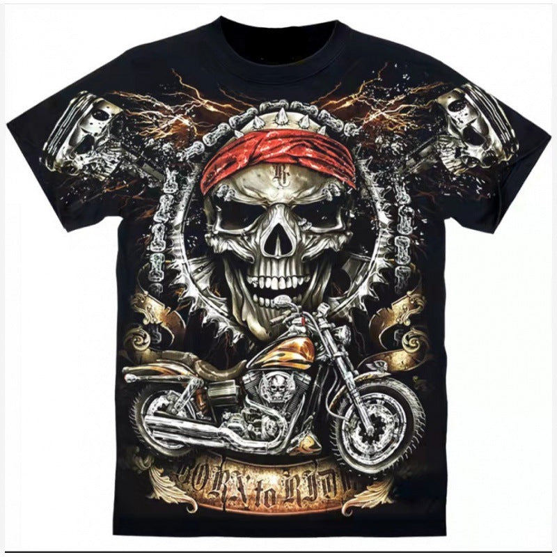 Moto à manches courtes imprimées