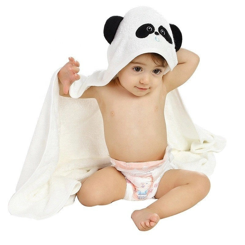 Classe A Bamboo Fibre Swaddle avec Hood Enfants Serviette de bain Couverture et cap tout en un