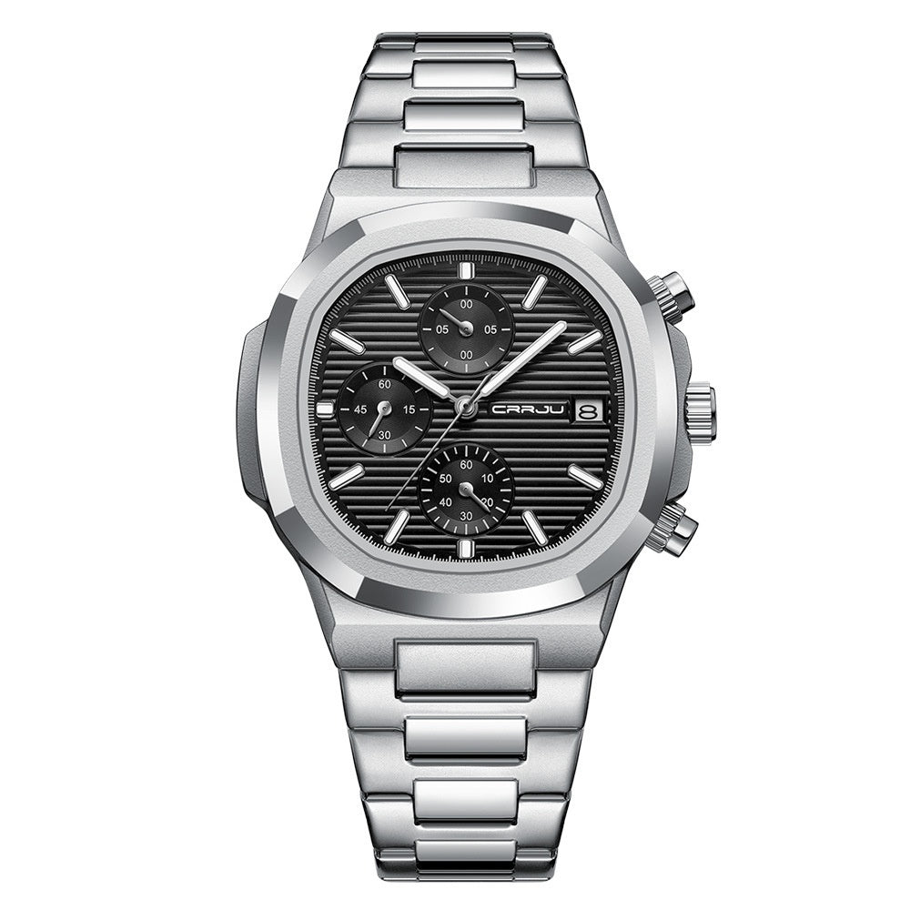 Multifonctionnel Quartz Waterproof Calendar Six-pin Watch