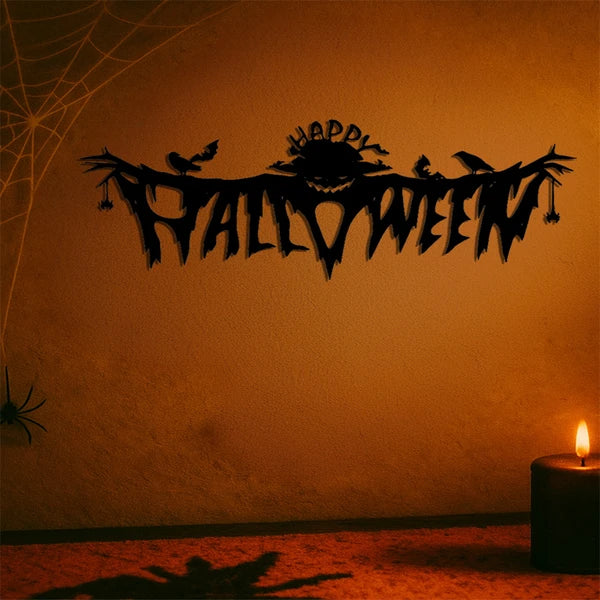 CIFbuy Gothic Halloween Metal Wall Art Decor pour salon chambre à coucher Spooky intérieur gothique