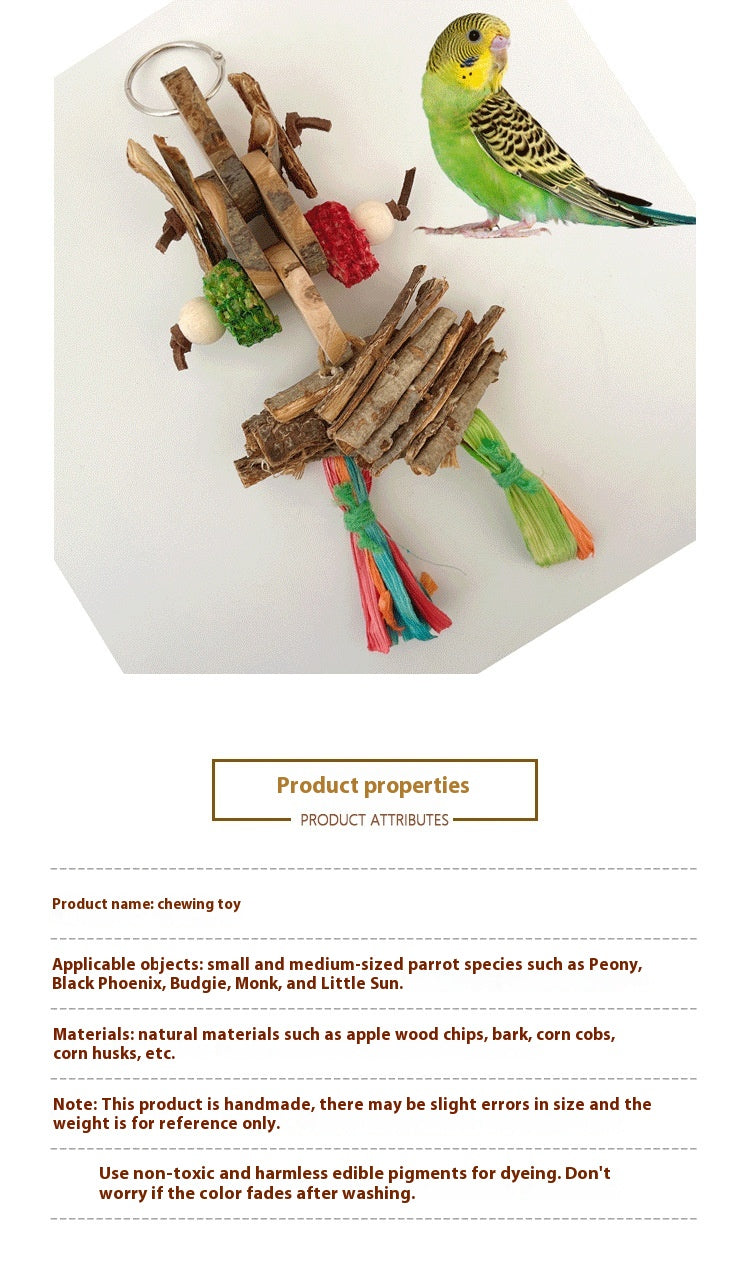 Parrot Bird Bite Toy String Soulageant Stuffy pendentif de couleur décorative