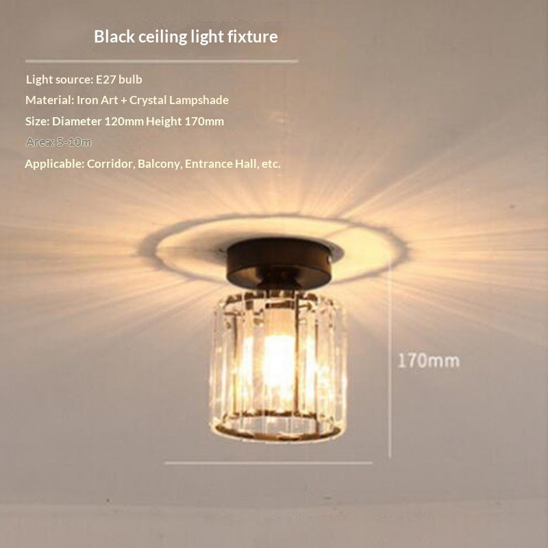 Creative personnalisé cristal plafond lumière Hallway lumière Balcon Flush Mount lumière
