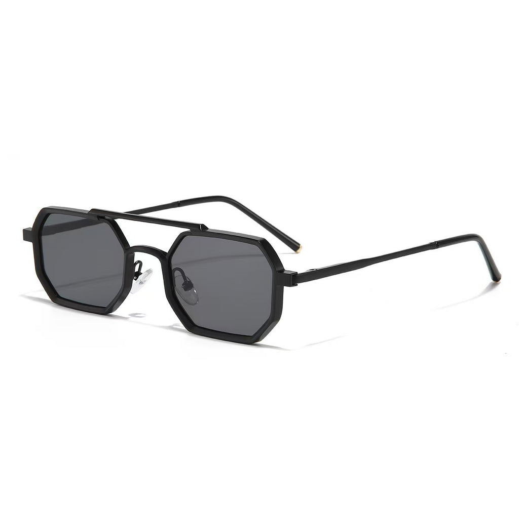 Lunettes de soleil polygonales pour petit cadre en métal Universal