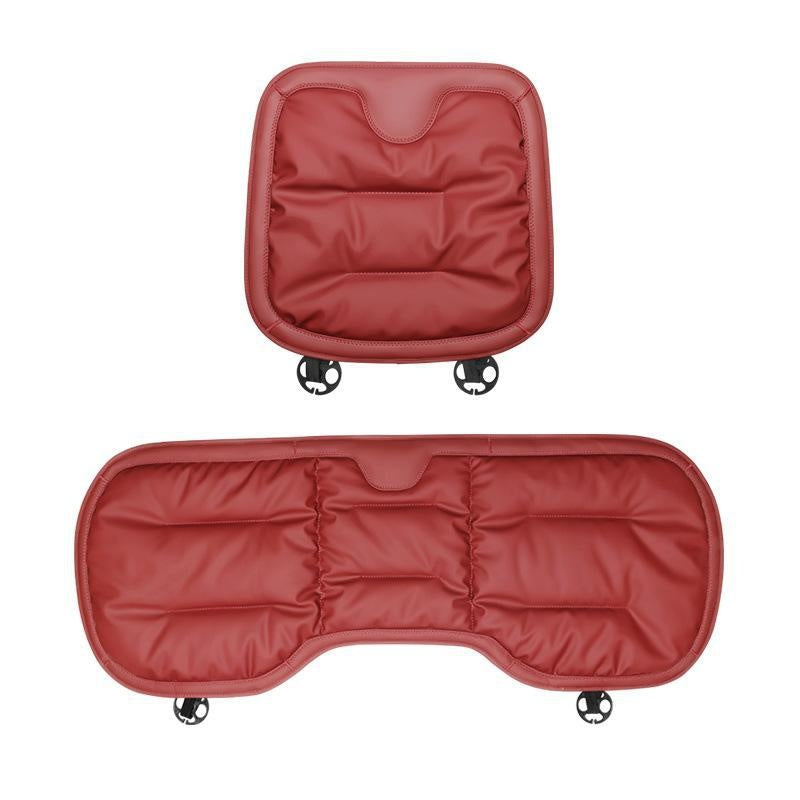 Coussin de siège auto en cuir anti-salissure Hiver Ensemble de trois pièces