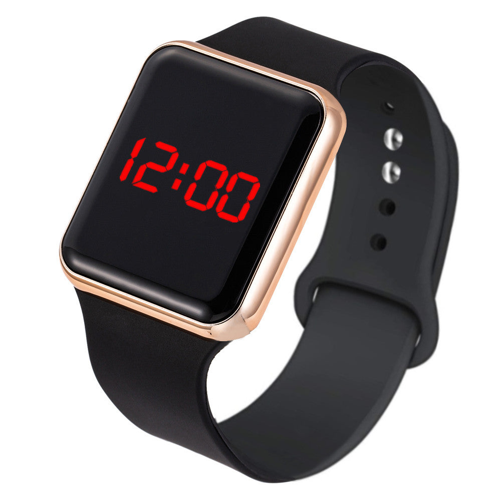 Silica Gel Montre électronique Imperméable Bracelet Étudiant Montre