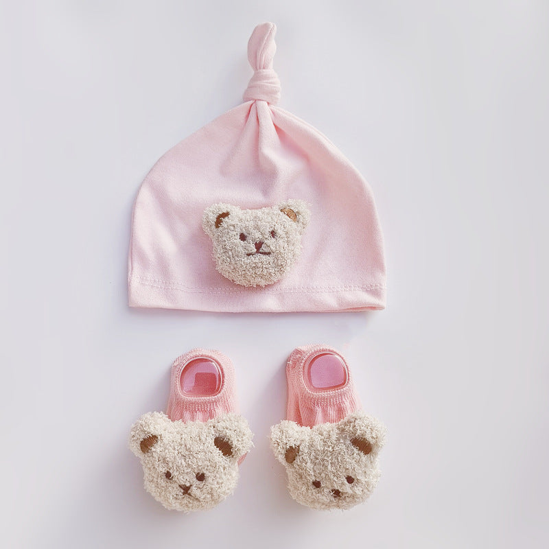 Bébés de printemps garçons et filles chaussons chapeau costume