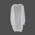 Femmes à manches longues Thin Hollow-out Knit Cardigan