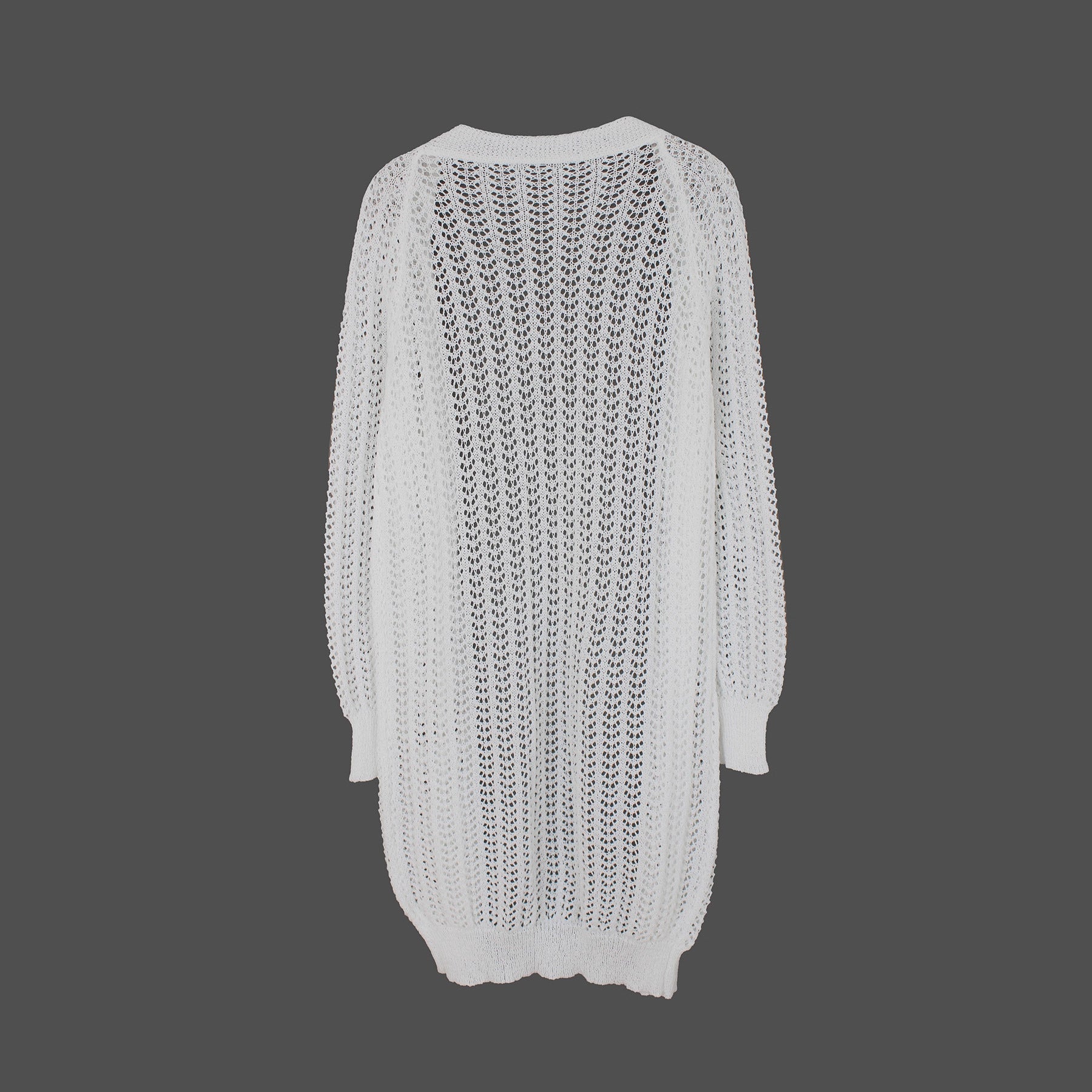 Femmes à manches longues Thin Hollow-out Knit Cardigan