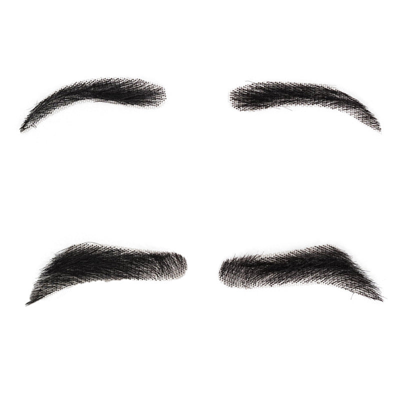 Hommes Crochet faux sourcils invisibles et trois dimensions