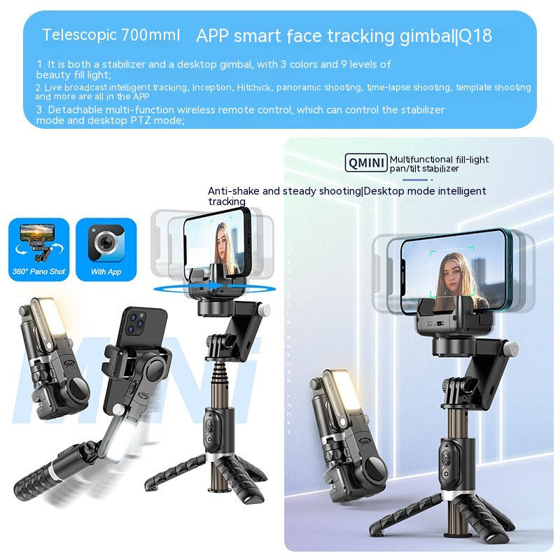 Support de téléphone pour streaming en direct Anti-shake Rétractable caméra Smart Head Stabilizer Main-il