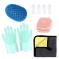 Jeu de gants de bain pour chiens