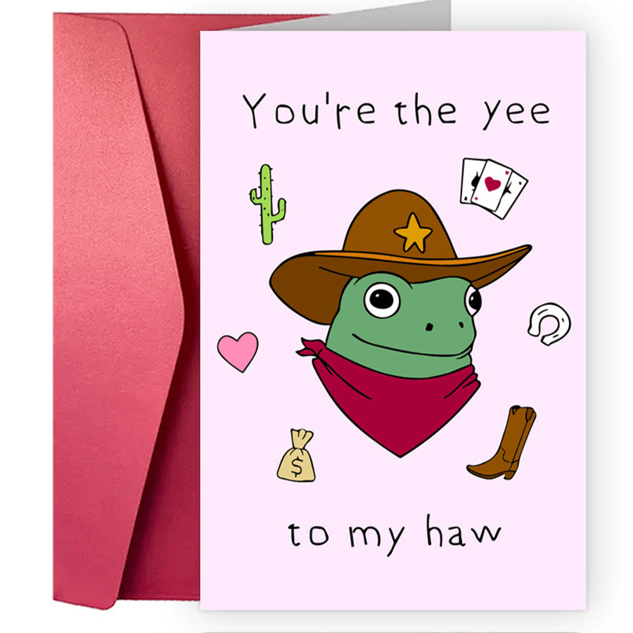 Carte de voeux d'anniversaire Carte de vœux amusante Carte de vœux drôle Texte Cartoon Carte de vœux