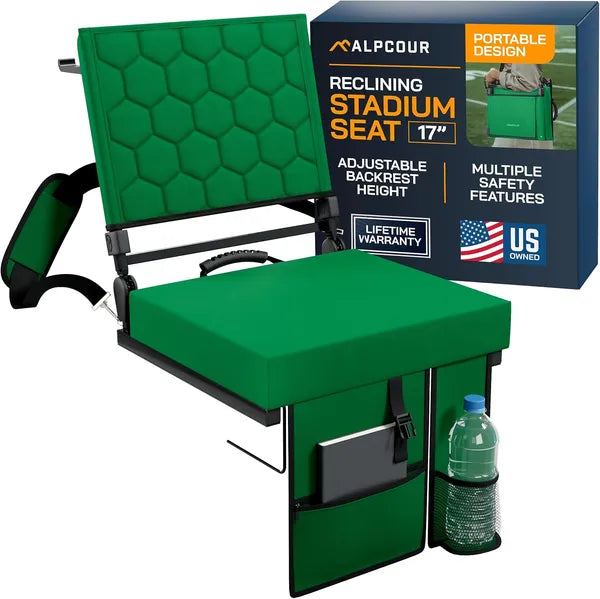 Alpcour pliant siège de stade inclinable avec support arrière pour les bleachers
