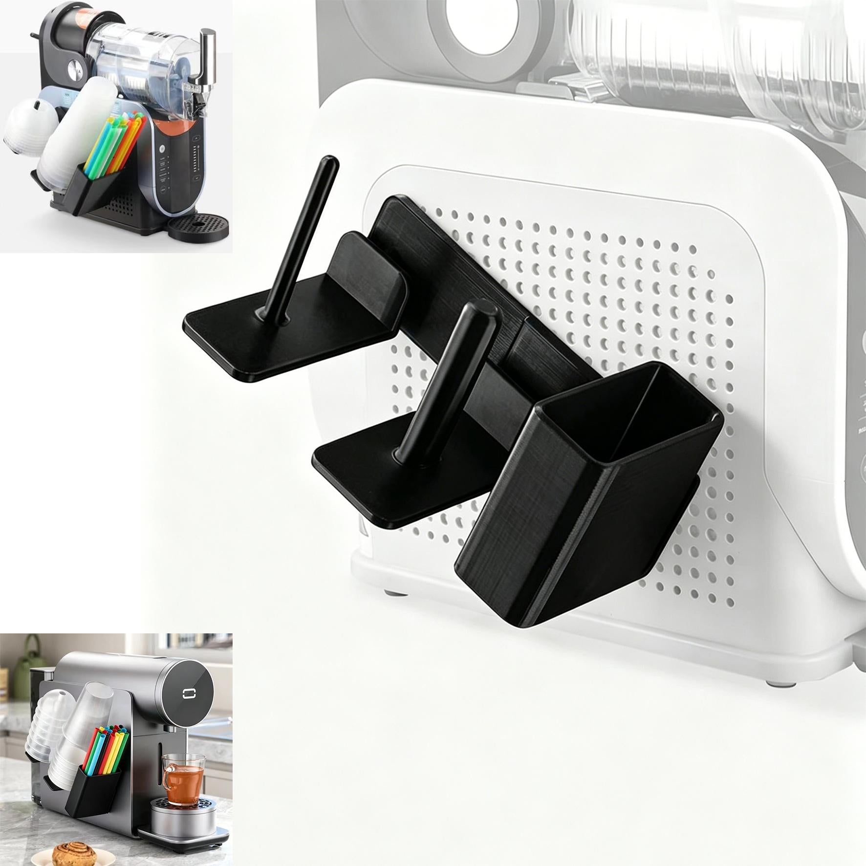 Organisateur de la Coupe Machine Slushie - Organisateur de la Coupe Côté 3 en 1 pour Ninja Slushie Machin
