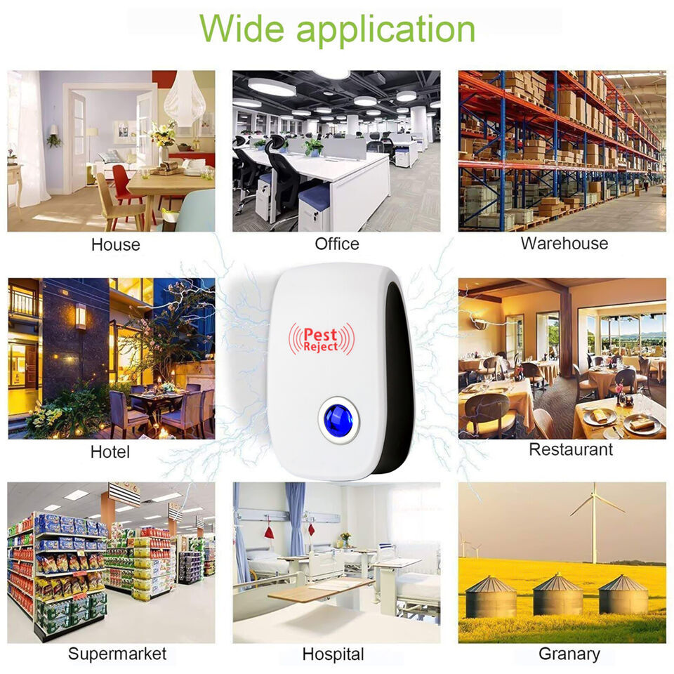 4X Ultrasonic Pest Control Repeller UK Mouse de souris de rat à rejet externe