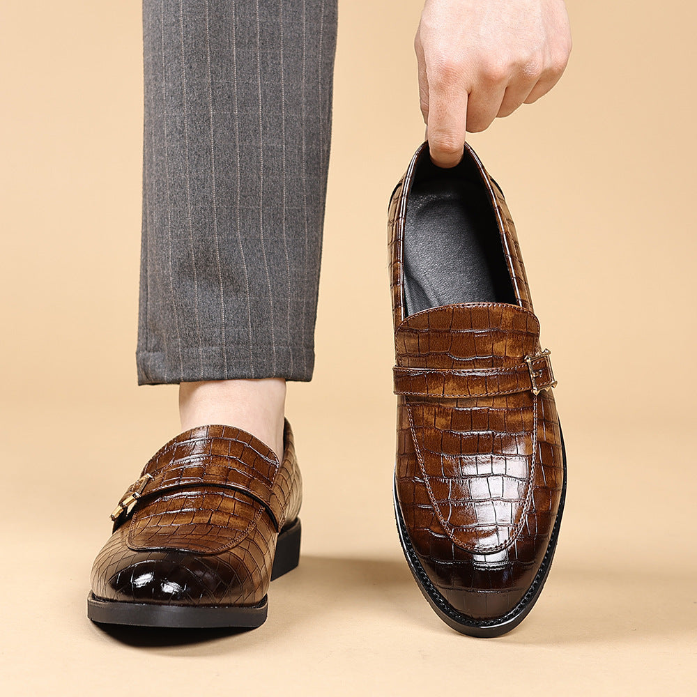 Chaussures en cuir élégant Casual Plus pour hommes
