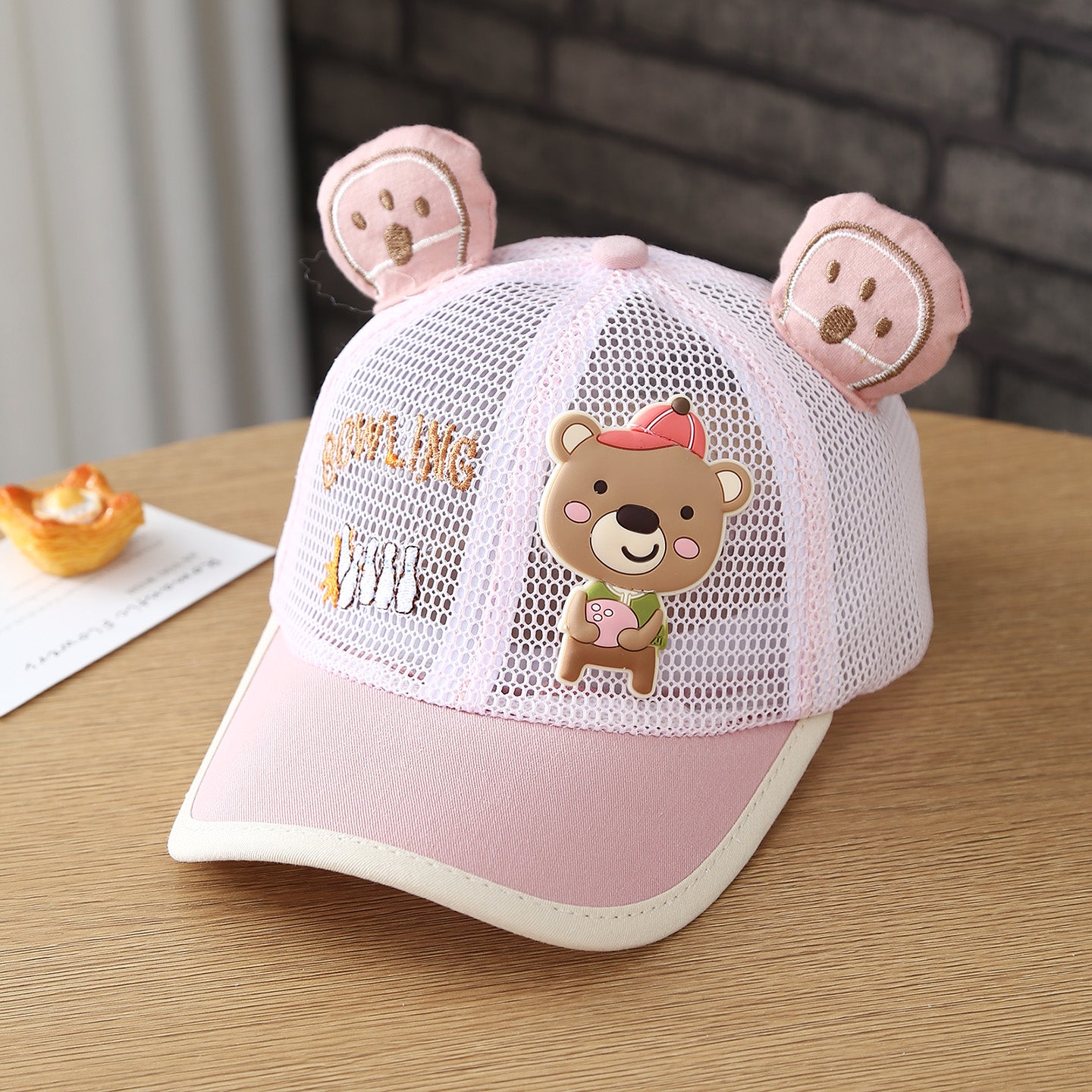 Tableau de dessin mignon d'été Bear Garçons et chapeau de filles Mesh Chapeau pour enfants Duckbill Cap Bre