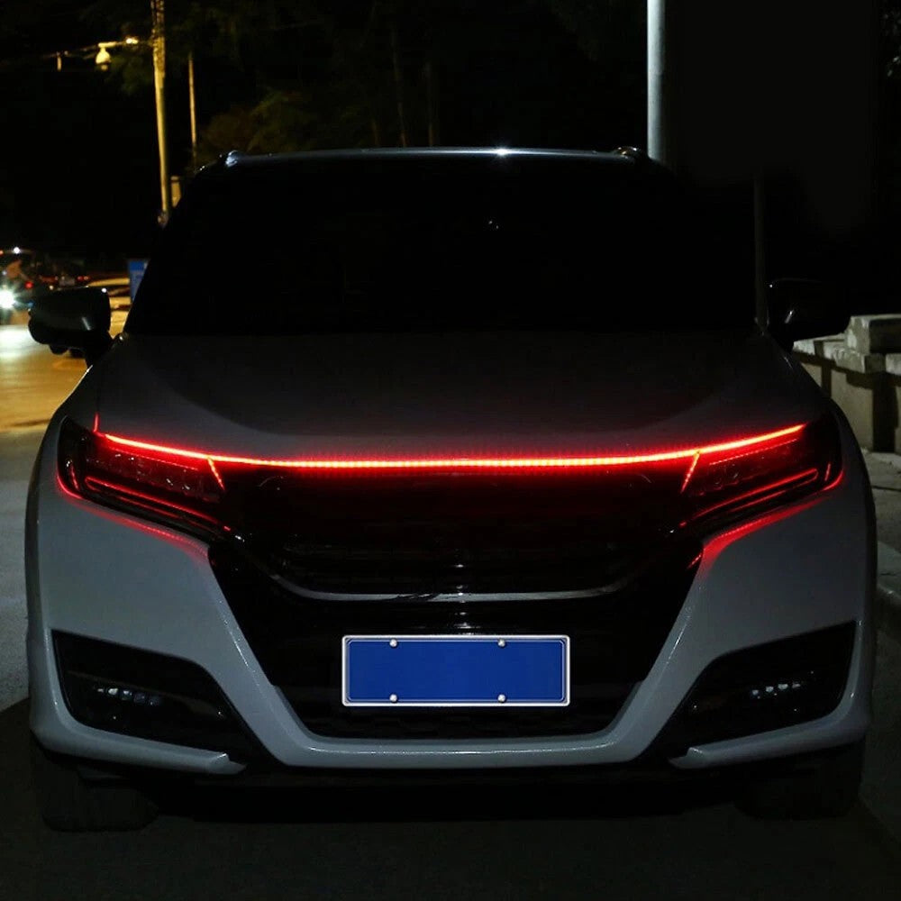 180cm 12V voiture étanche à l'eau Hood avant LED jour de course décoratif flexible bande de lumière Fo
