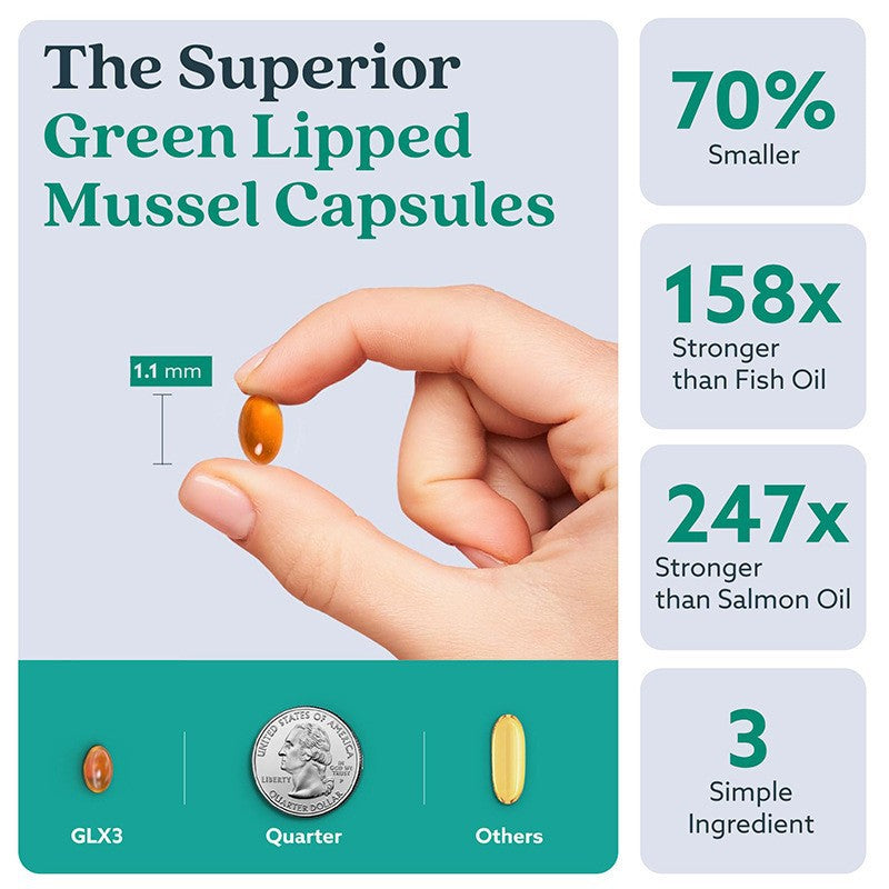 Capsules exclusives d'huile de moules à lis vert