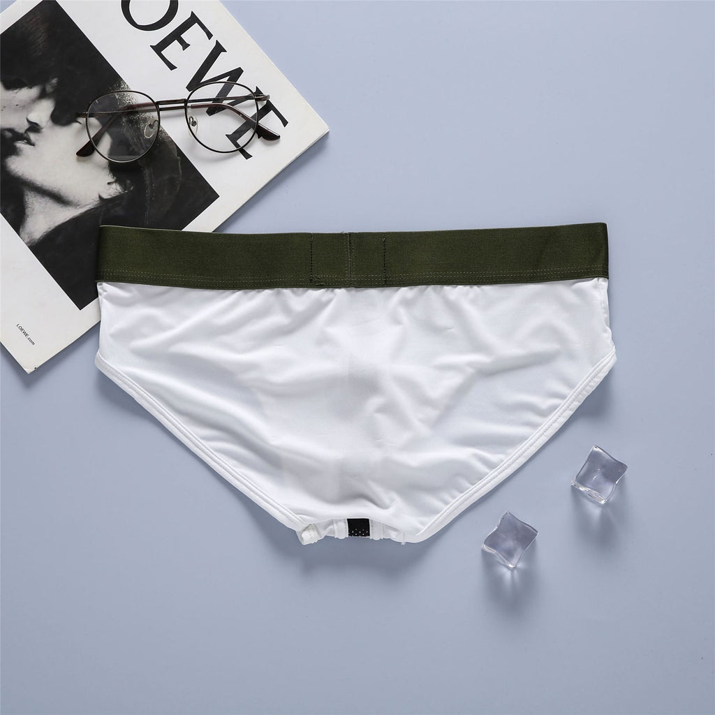Lait pour hommes Soie Basse Taille Élastique Sac en trois dimensions Slip confortable