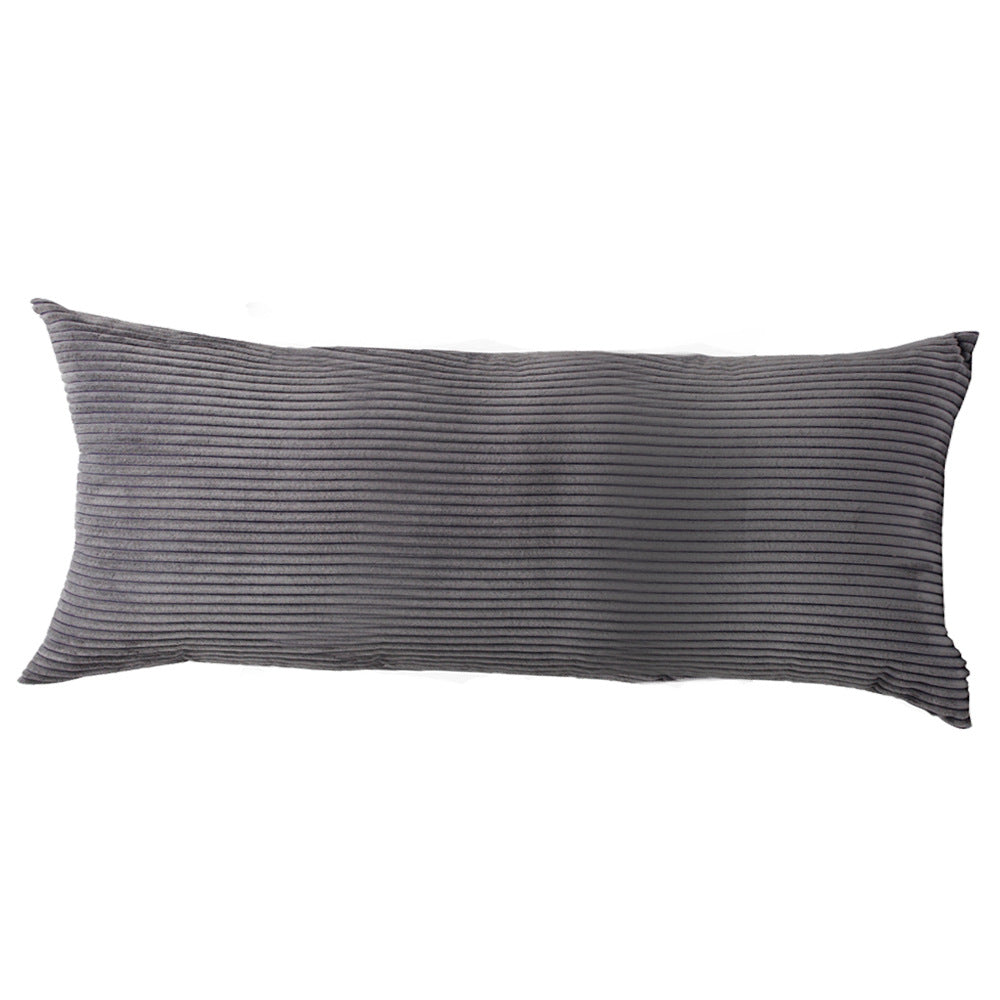 Corduroy Coussin long doux Double longueur Coussin