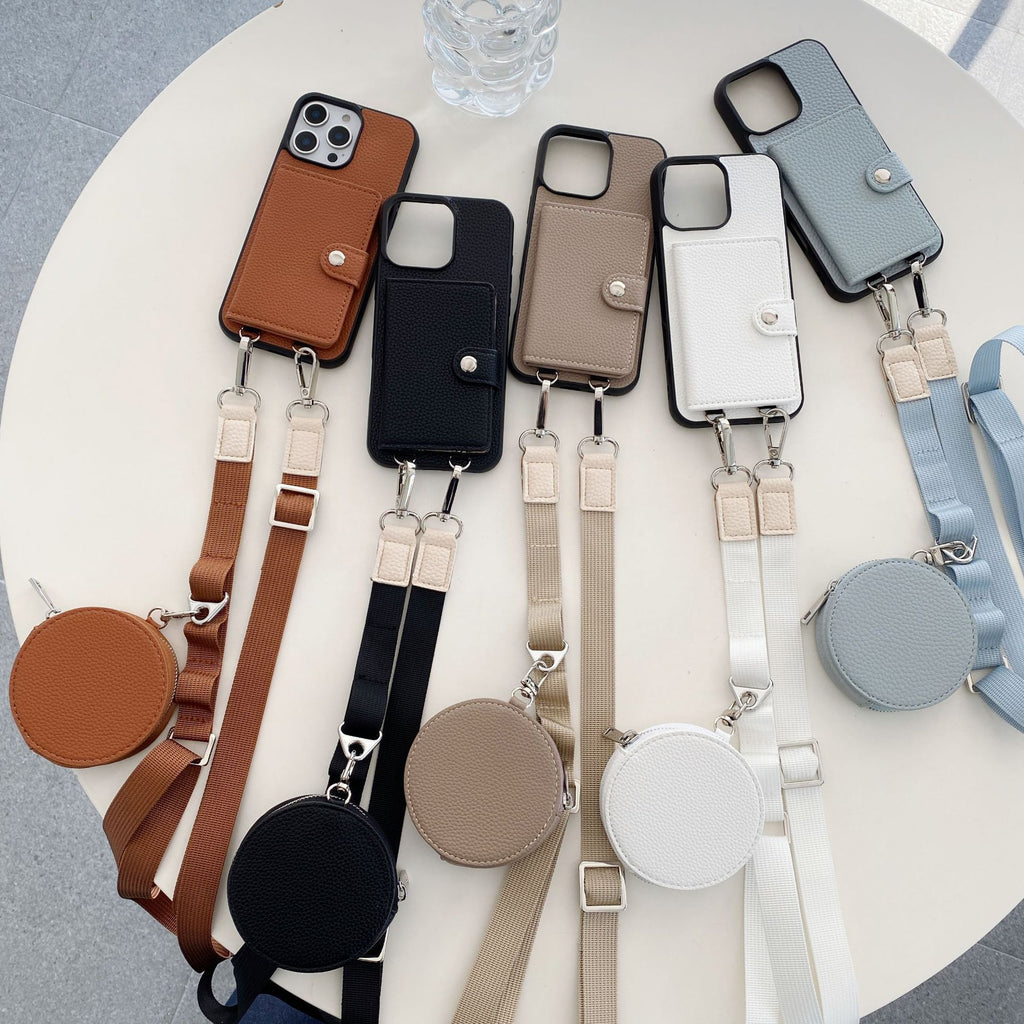 Housse de téléphone de lanyard de carte