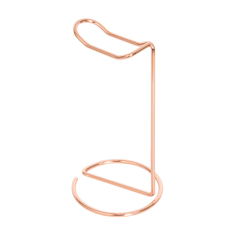 Support d'écouteur en métal de base pour ordinateur de bureau Rose Gold