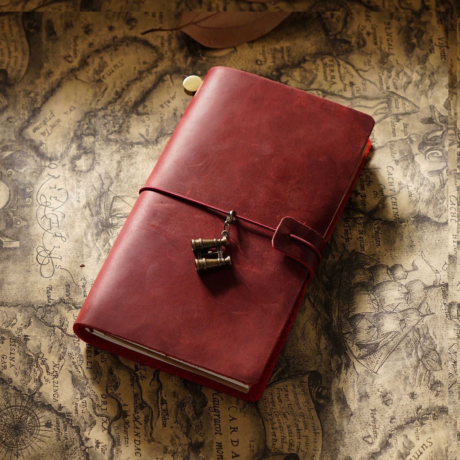Carnet de voyage Cowhide Leather Journal Vintage