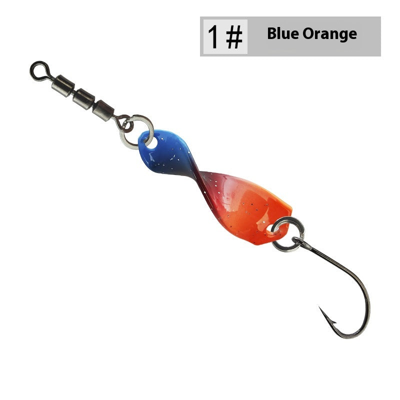 Lure Haute Vitesse Swivel Spiral Tossing Rotation Lure de métal brillant