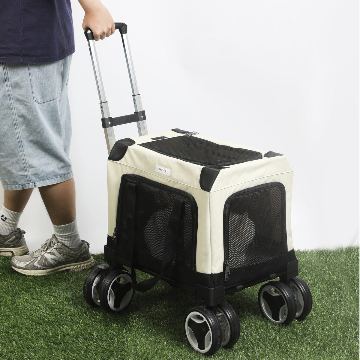 Pet Troley Case Grand-Capacité Cat Carrier Handheld Sac respirant pour petits chiens et Mul